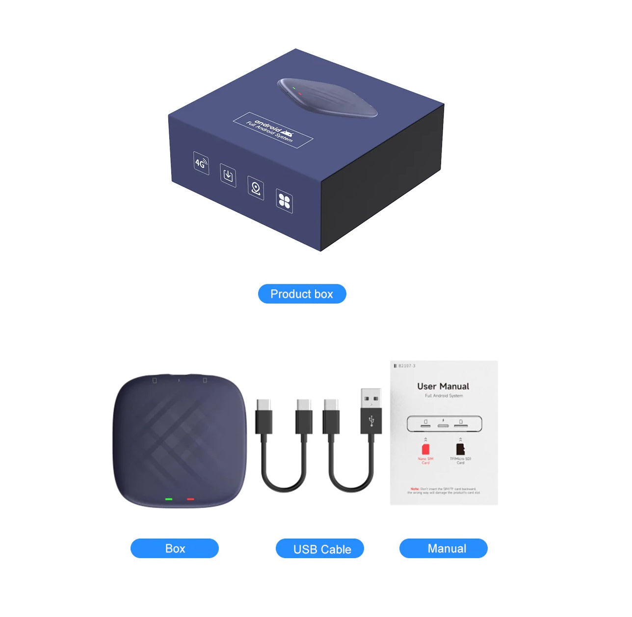 LDS EW-CPAndroidBOX Wireless CarPlay & Android Auto Dongle with Youtube and NETFLIX