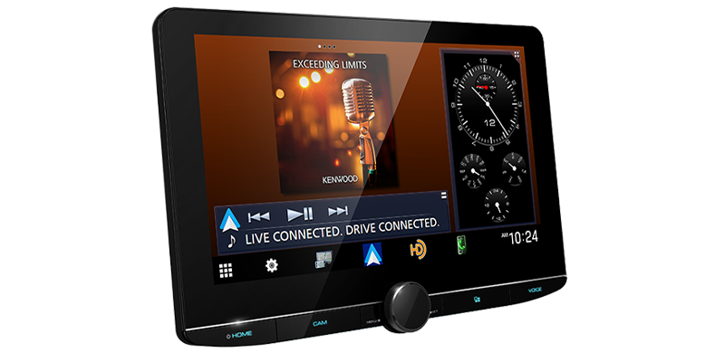 Kenwood Excelon DMX1058XR Multimedia Receiver, 10.1", HD Screen, Wireless AA & CP, HDMi, Maestro, HD Radio, 5 Volt RCA, Optical Out, 2 Year Warranty