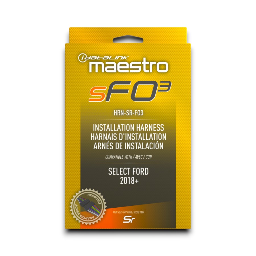 iDatalink Maestro HRN-SR-FO3 Maestro Compatible Radio Replacement Harness for Select Ford vehicles 2020 and Newer