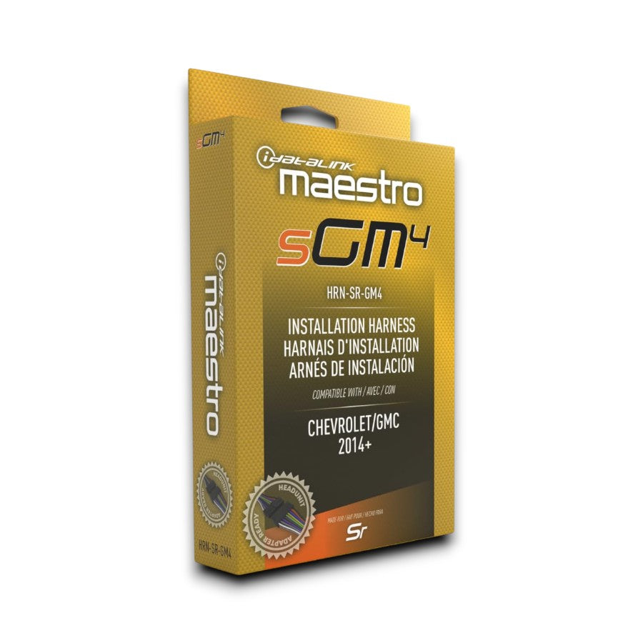 iDatalink Maestro HRN-SR-GM4 Maestro Compatible Radio Replacement Harness for Select GM Vehicles 2016 and Newer