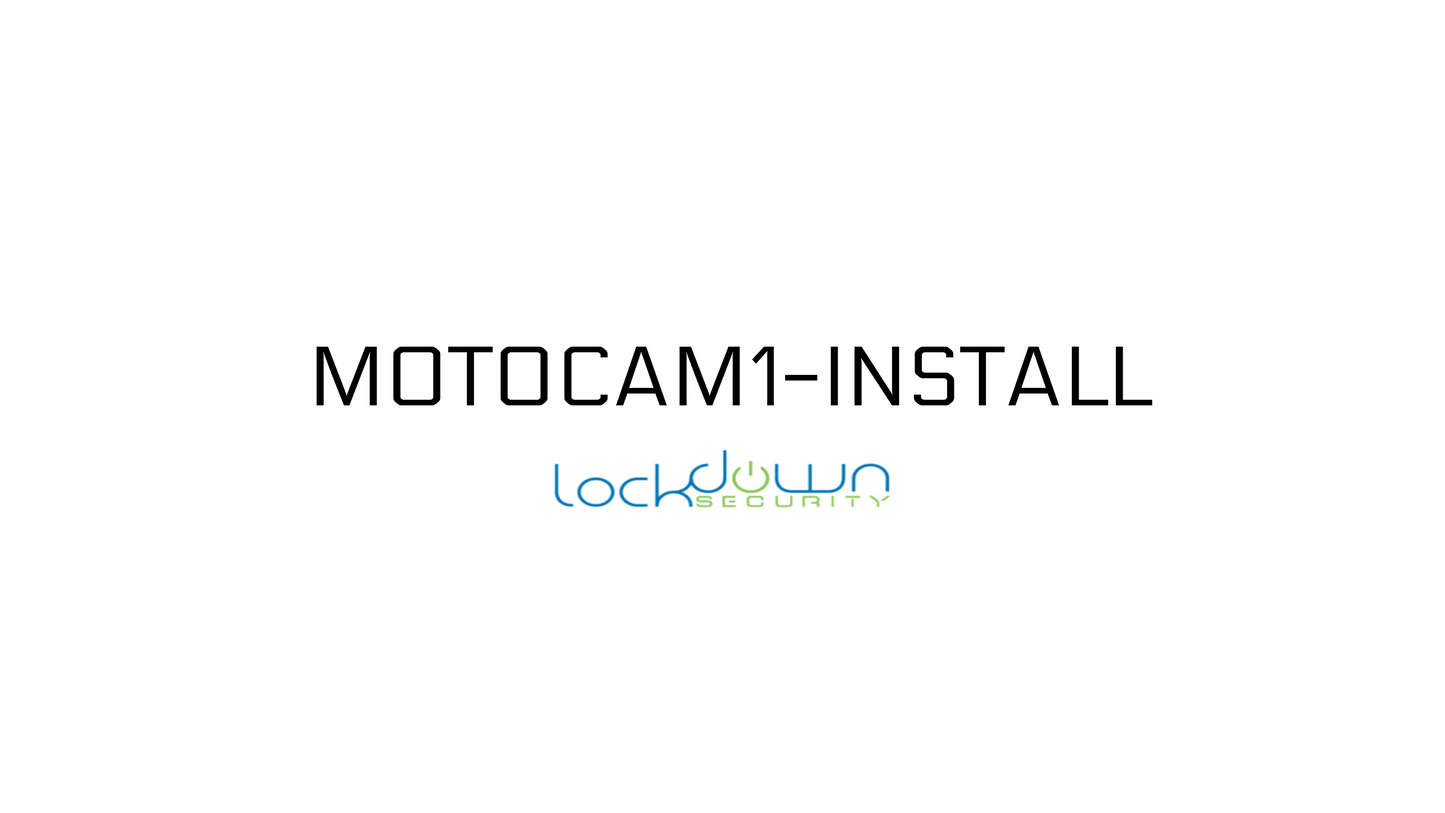 Front Motorcycle Dash Camera Installation, MOTOCAM1-Install