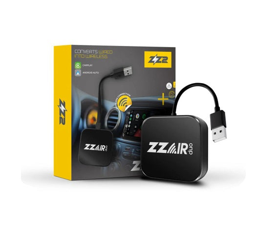ZZ-2 ZZAir Duo2 Wireless Apple CarPay and Android Auto USB Dongle
