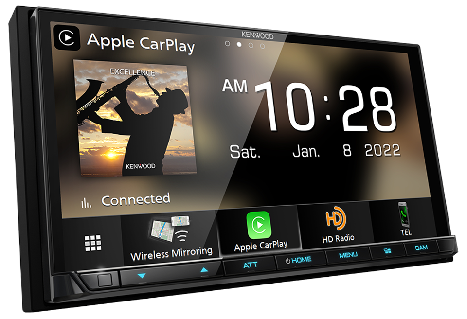 Kenwood Excelon DMX908S Multimedia Receiver, 7", Wireless AA & CP, HDMi, Maestro, HD Radio, 5 Volt RCA, 2 Year Warranty