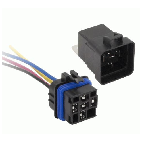 InstallBay IBW-E123H 12 Volt 30 Amp Waterproof Relay with Harness | SPDT Single Pole Dual Throw - Lockdown Security