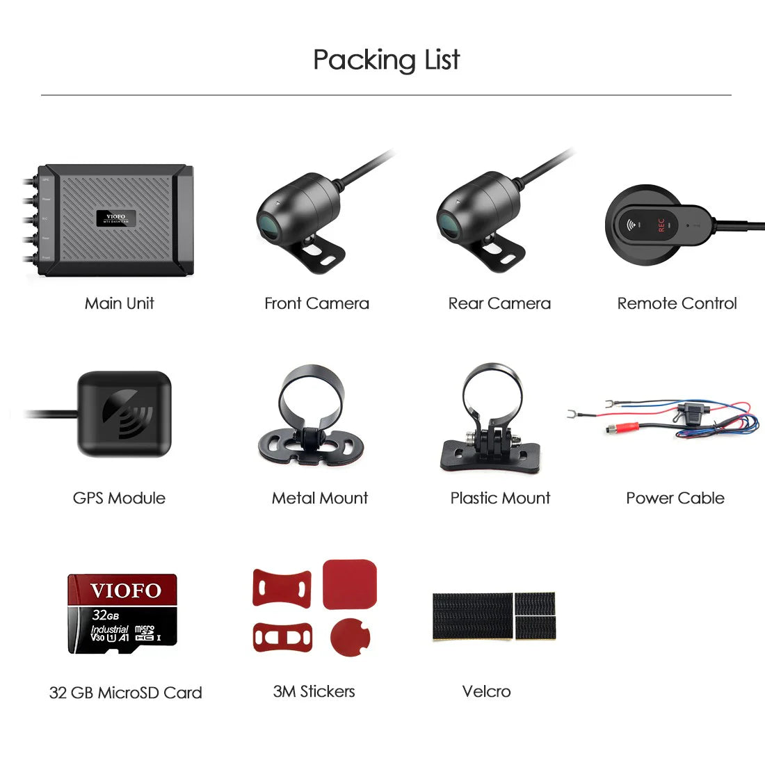Viofo MT1 2 Channel Motorcycle Dash Cam
