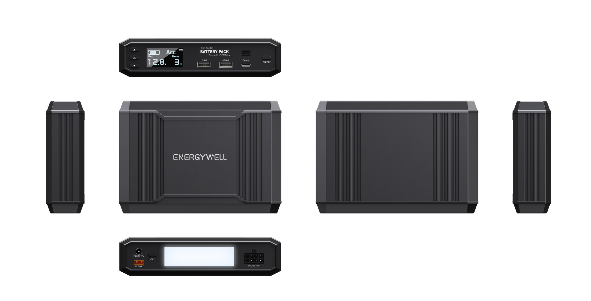 LDS P5 Dashcam Battery, 4000mAh, LCD Display, 30 Hour Parking Mode