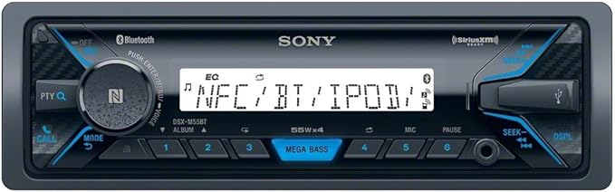 Sony DSXM55BT Bluetooth Marine Digital Media Stereo Receiver SiriusXM Ready, Single DIN