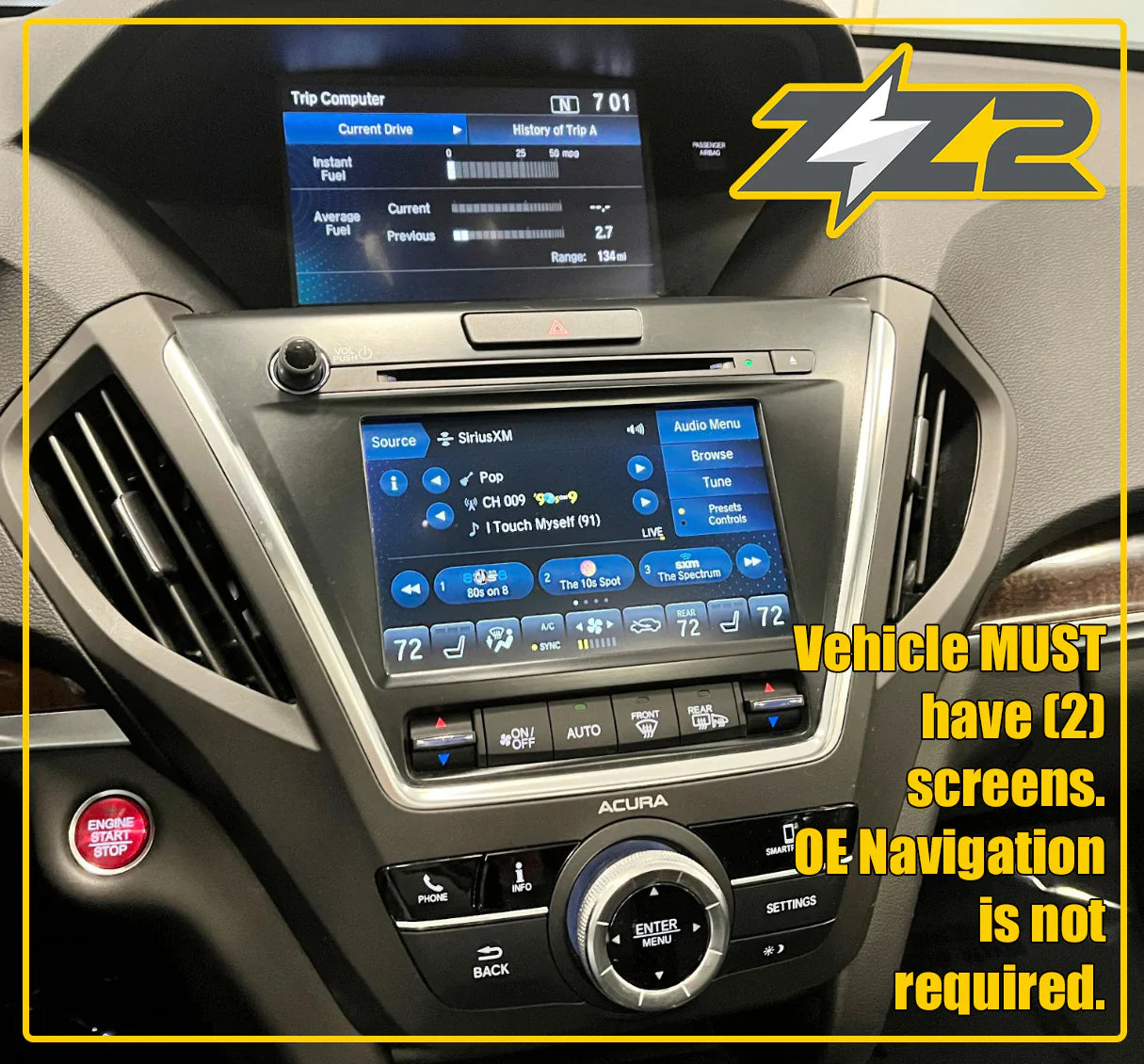 ZZ-2 ITZ-ACURA-A Wireless CarPlay and Android Auto Interface - Lockdown Security