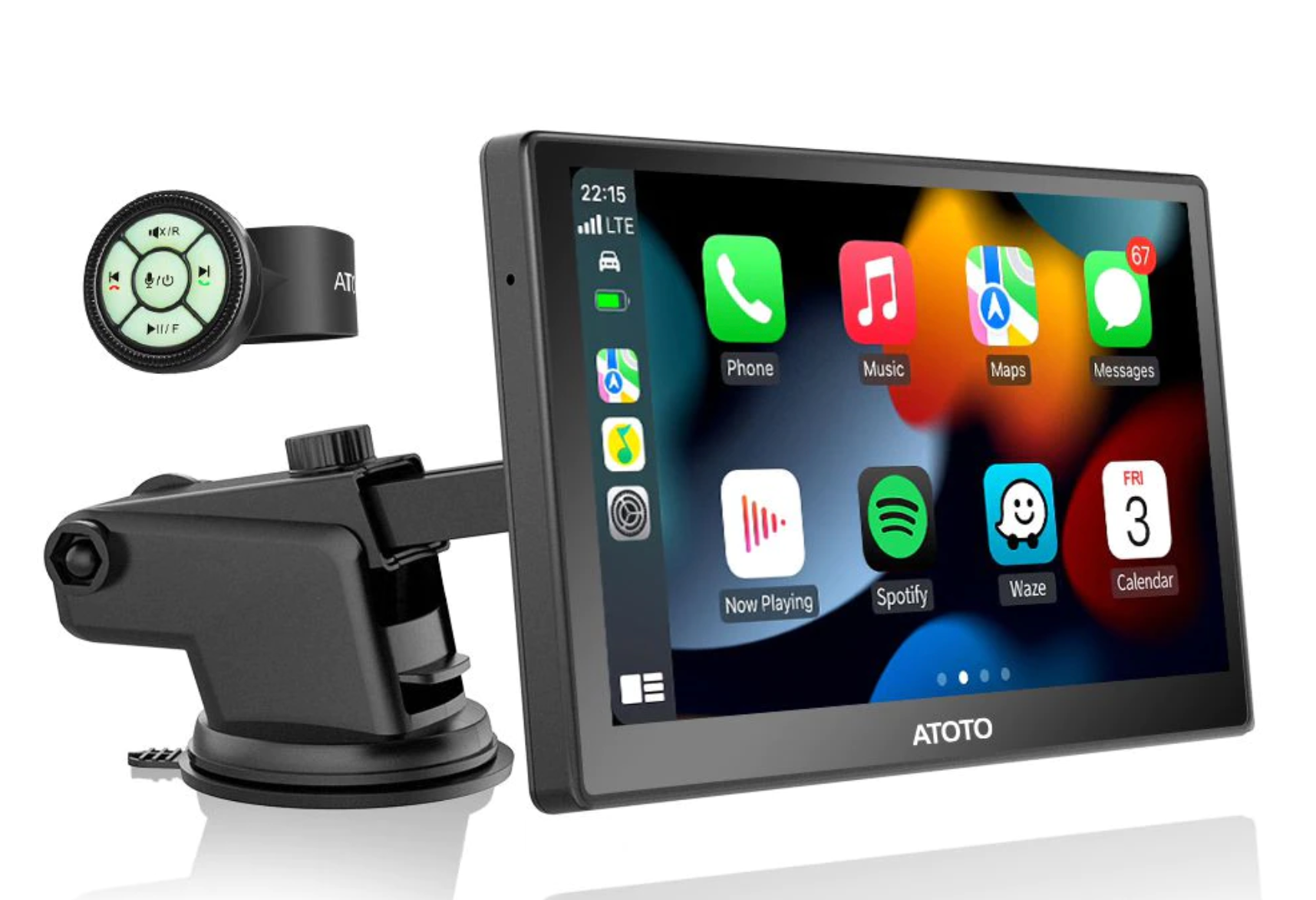 [Installed Bundle] ATOTO P8 PRO P807PR  7", HD QLED Screen, Wireless AA & CP, 1080p Dash Camera, 1080p Exterior Back Up Camera, 2GB Memory Built-In, SD Card Slot, AUX Audio Output, FM Transmitter Built-In, Included Steering Wheel Remote, 1 Year Warranty