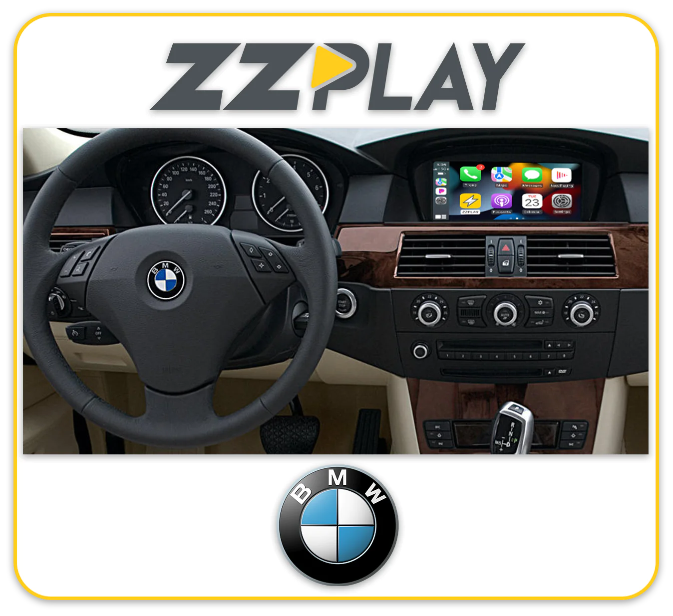 ZZ-2 ITZ-CCC Wireless CarPlay and Android Auto Interface ⭕ Fits CCC Radio, Vehicle MUST have AUX Input