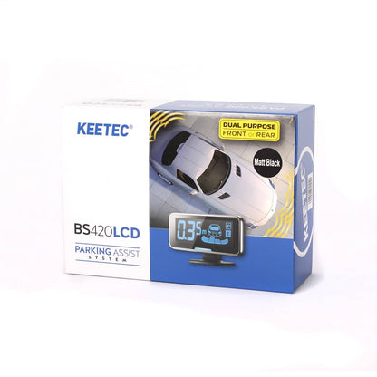 KEETEC BS420LCD 4 Sensor Parking Sensor Kit, Dual Purpose Front or Rear Use