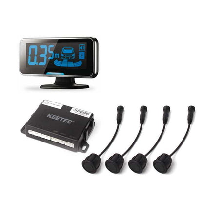 KEETEC BS420LCD 4 Sensor Parking Sensor Kit, Dual Purpose Front or Rear Use