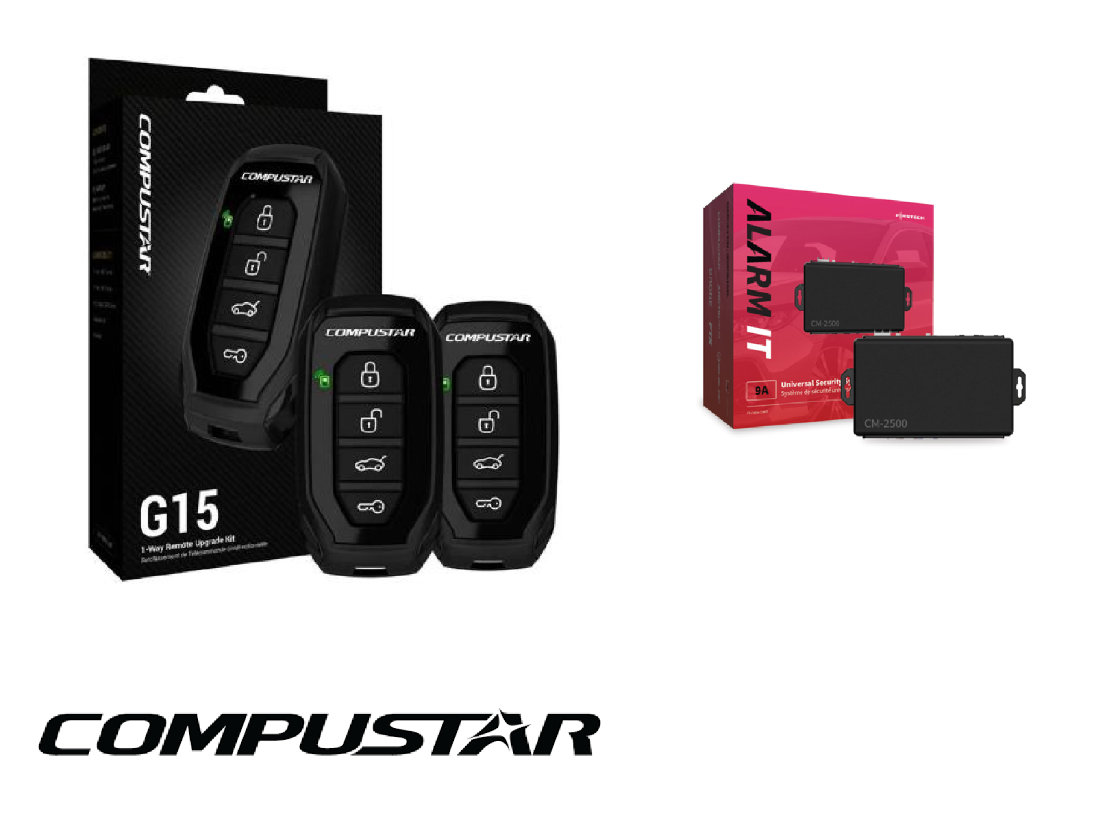 Compustar G15FM with FT-CM9A-CONT Car Alarm, 1-Way, 2000 Foot Range