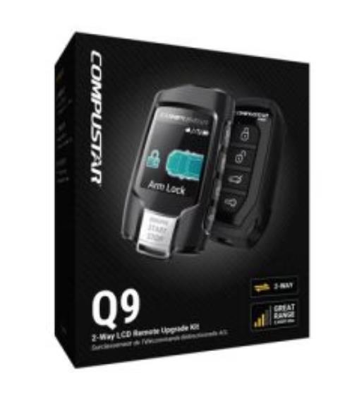Compustar Q9FM with FT-CM9A-CONT Car Alarm, 2-Way LCD, 3000 Foot Range