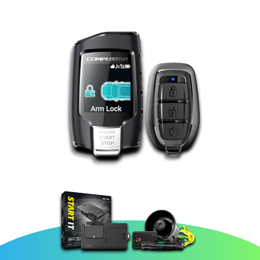 Compustar Q9-CMX-AS Car Alarm with Remote Starter, 2-Way LCD, 3000 Foot Range