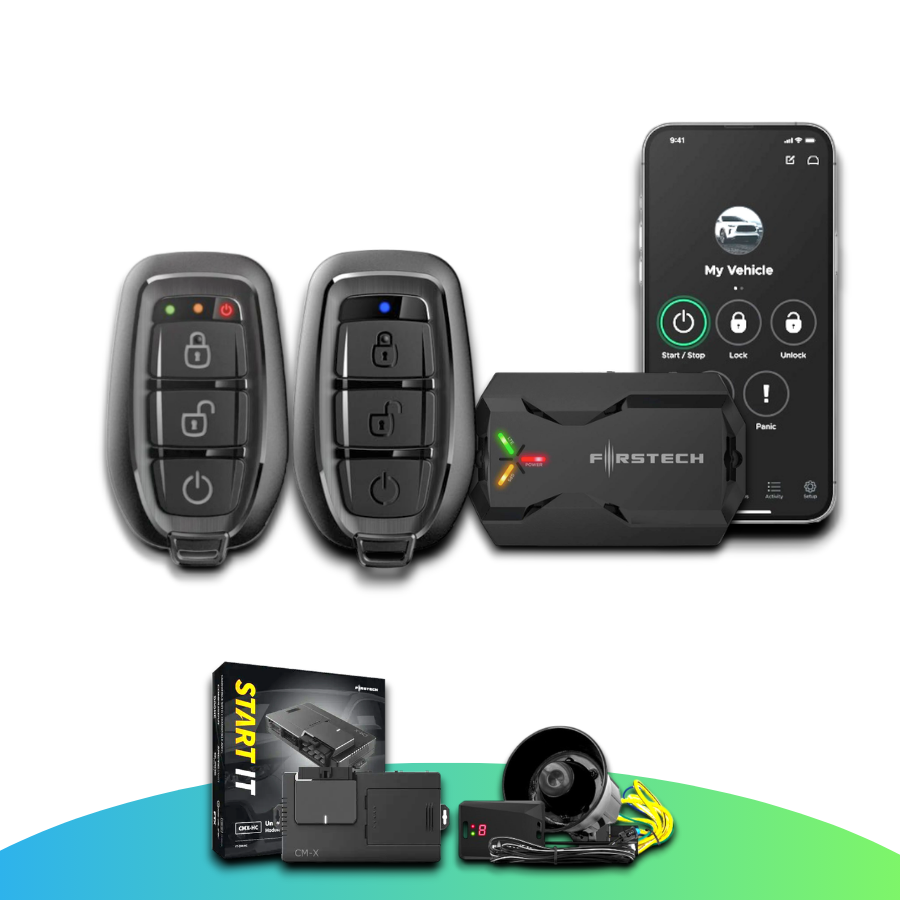 Compustar RFXG17-CMX-AS Car Alarm with Remote Starter, 2-Way LED + Smartphone, 3000 Foot Range