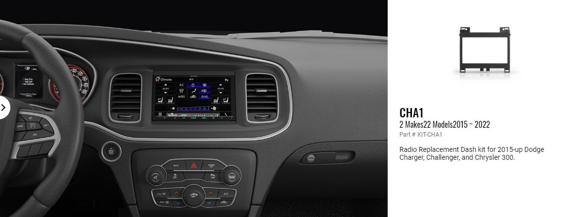 iDatalink Maestro KIT-CHA1 2015 - Up Dodge Challenger, Dodge Charger , Chrysler 300 Double DIN Dash Kit - Lockdown Security