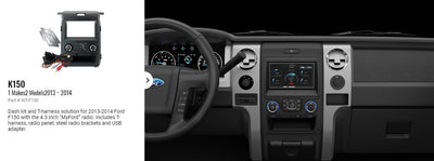 iDatalink Maestro KIT-F150 2013-2014 Ford F150 with 4.3" Display Double DIN Dash Kit - Lockdown Security