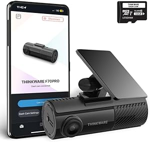 Thinkware F70PRO Dash Camera, 1080p @ 30fps, 32GB, WiFi, GPS Optional