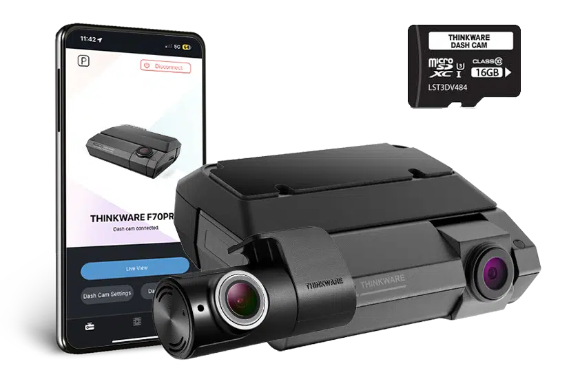 Thinkware F790D32H Dash Camera, 1080p+1080p @ 30fps, 32GB, WiFi, GPS