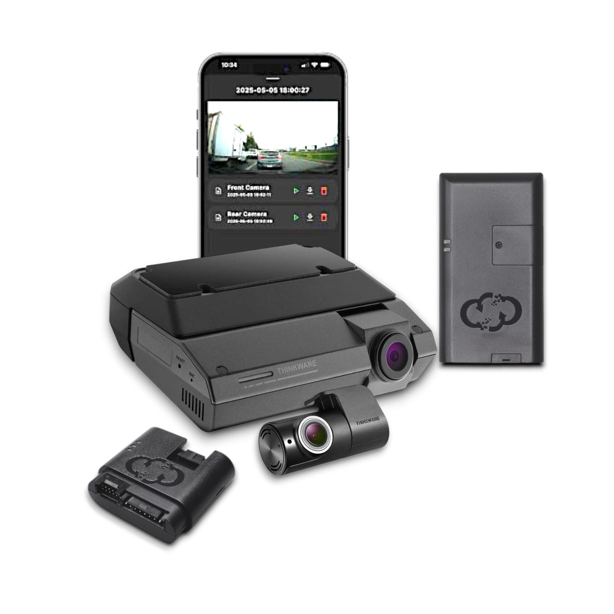 Thinkware F790AIR with MyCar2 Dash Camera, 1080p+1080p @ 30fps, 32GB, WiFi, GPS, MyCar2 with TGM Included