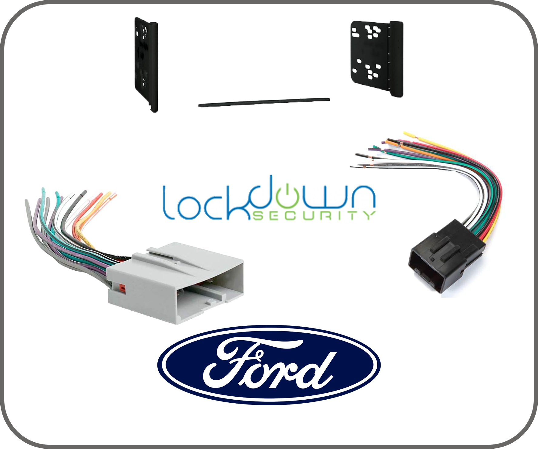Ford Crown Victoria 1995-2011 Radio Replacement Parts Bundle ⭕ Includes Metra 95-5817 Mount Kit, Metra 70-5520 Wire Harness, Metra 70-1771 Wire Harness