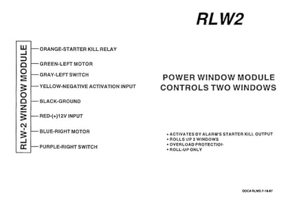 Micro Alarm Systems RLW2 Power Window Control Module | 2 Windows