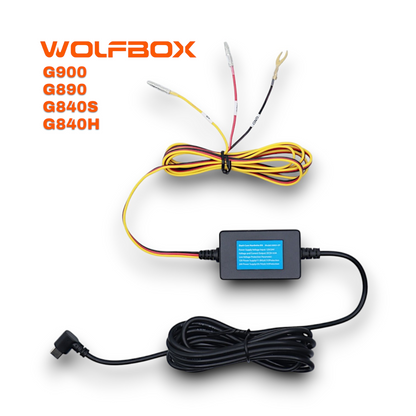 Wolfbox HW01-DT Dash Camera Hardwire Power Cable, Compatible with G900, G890, G840S, G840H, 3.5 Meters, 11.48 Feet, USB-C