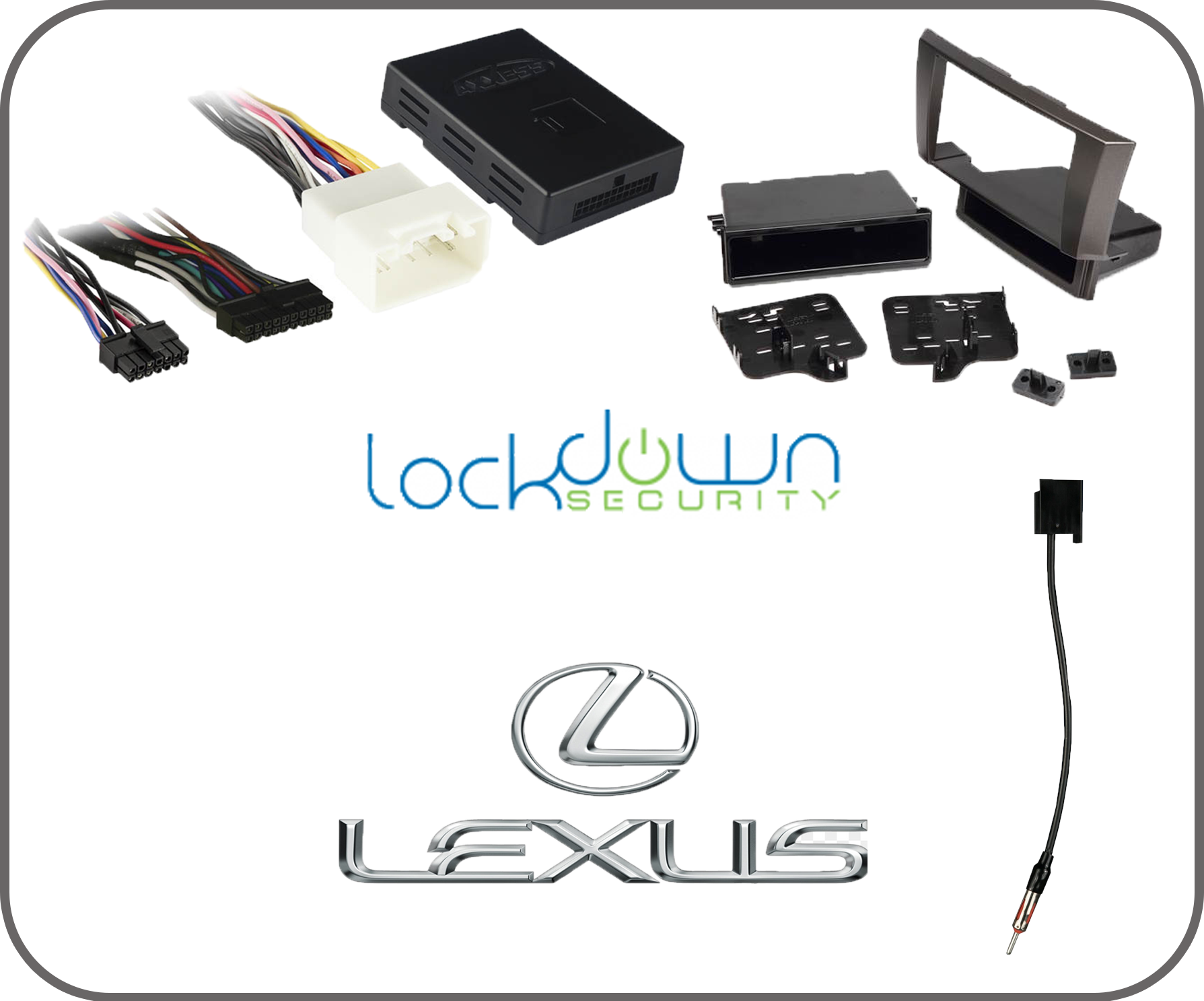 NO SWC ⭕ Lexus LS 2001 - 2006 W/O NAV Radio Replacement Parts Bundle ⭕ Includes Metra 99-8160G Mount Kit, Axxess AXTO-TY1 Interface, Metra 40-LX10 Antenna Adapter