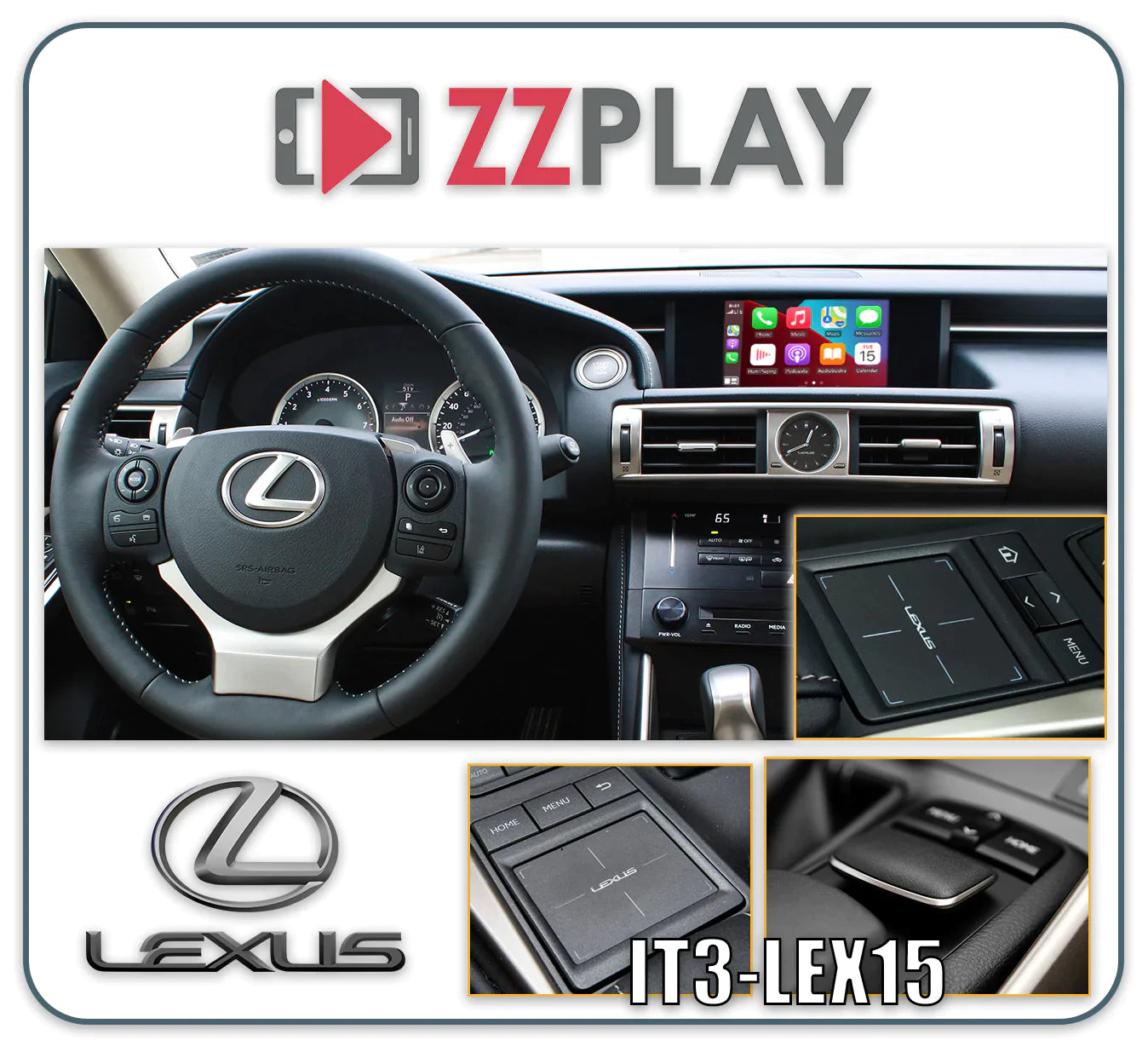 ZZ-2 IT3-LEX15 Wireless CarPlay and Android Auto Interface - Lockdown Security