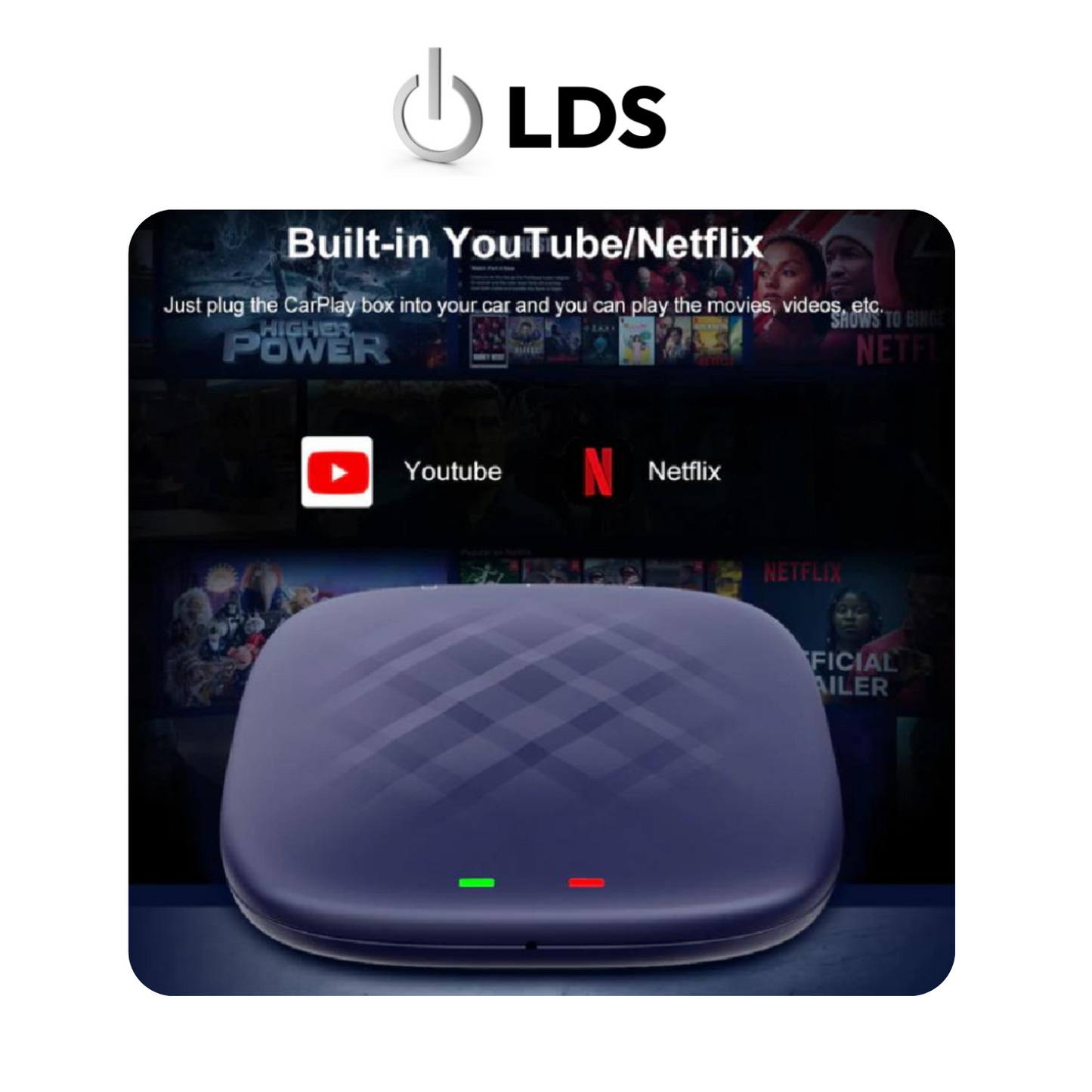 LDS EW-CPAndroidBOX Wireless CarPlay & Android Auto Dongle with Youtube and NETFLIX