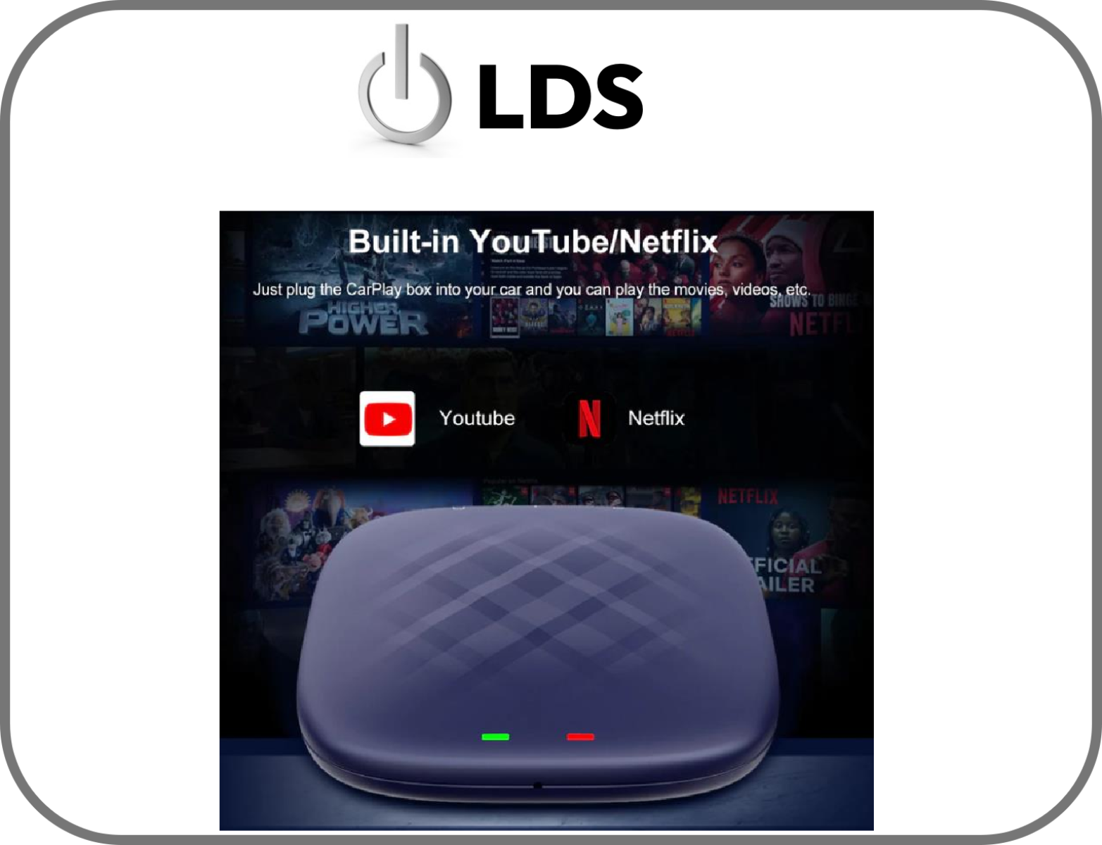 LDS EW-CPAndroidBOX Wireless CarPlay & Android Auto Dongle with Youtube and NETFLIX