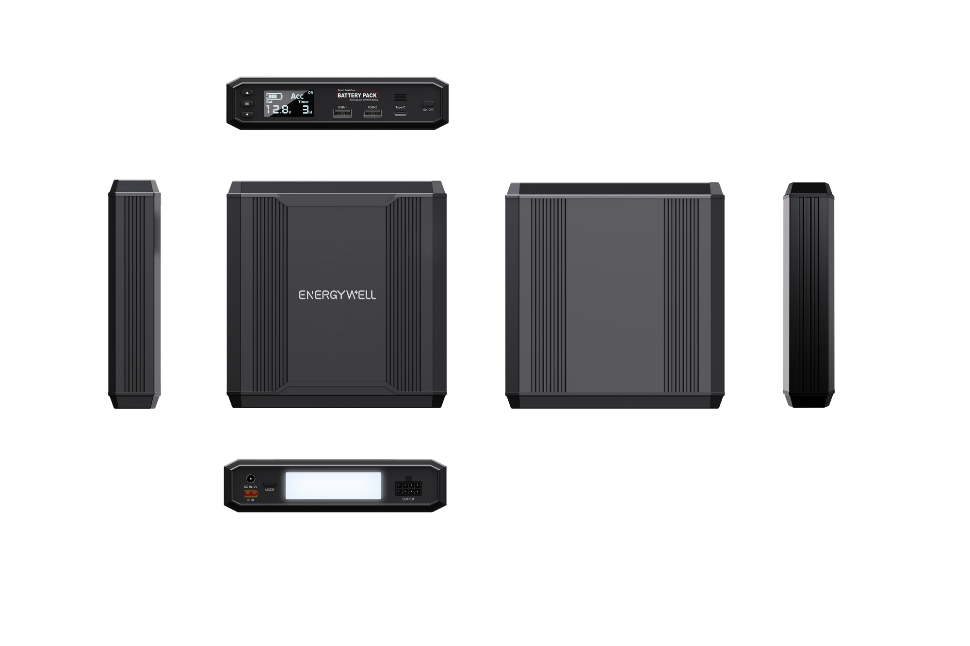 LDS P6 Dashcam Battery, 8000mAh, LCD Display, 60 Hour Parking Mode