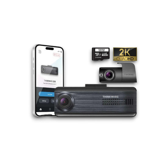 Thinkware Q200DCH32 Dash Camera, 2K+1080p @ 30fps, 32GB, WiFi, GPS