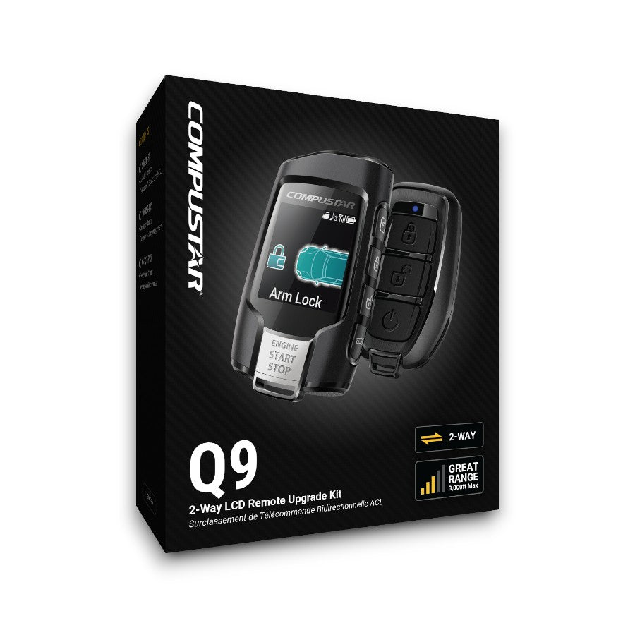 Compustar RF-2WQ9-FM Key Fob Kit, 2-Way LCD, 3000 Foot Range