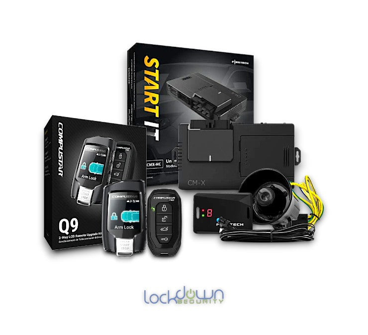 Compustar Q9-CMX-AS Car Alarm with Remote Starter, 2-Way LCD, 3000 Foot Range