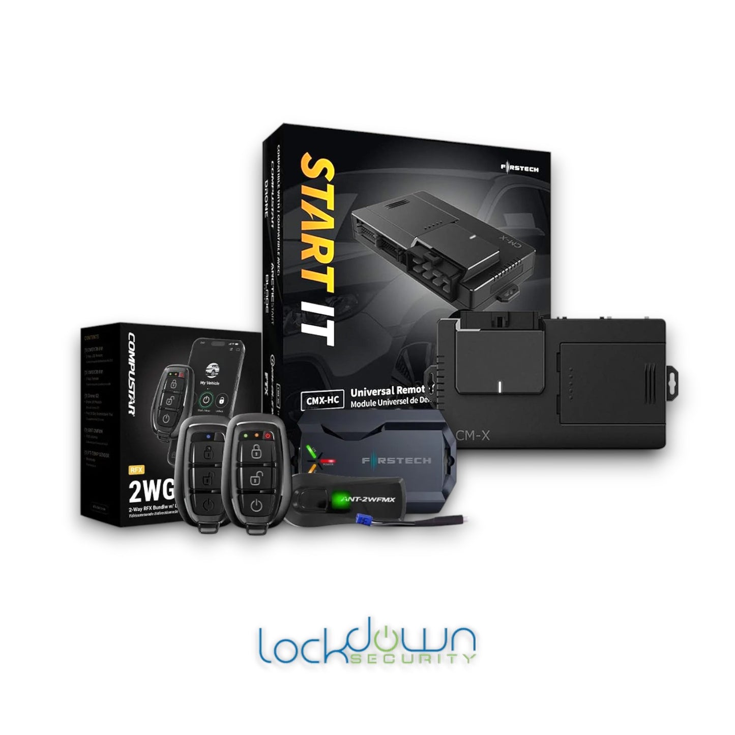 Compustar RFXG17-CMX-S Remote Starter, 2-Way LED + Smartphone, 3000 Foot Range ✨