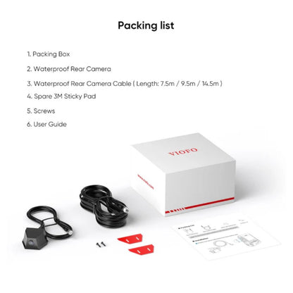 Viofo RWE800 Weatherproof Rear Camera with 8 Meter Cable