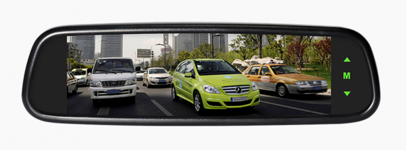 Auto-i AHD-MC7302 7" Clip-On LCD Smart Mirror, 1080p Resolution - Lockdown Security