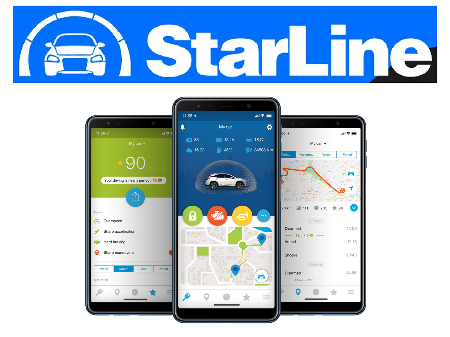Starline S9-4G-NA Anti-Theft & Security System with GPS Tracking and Smartphone App