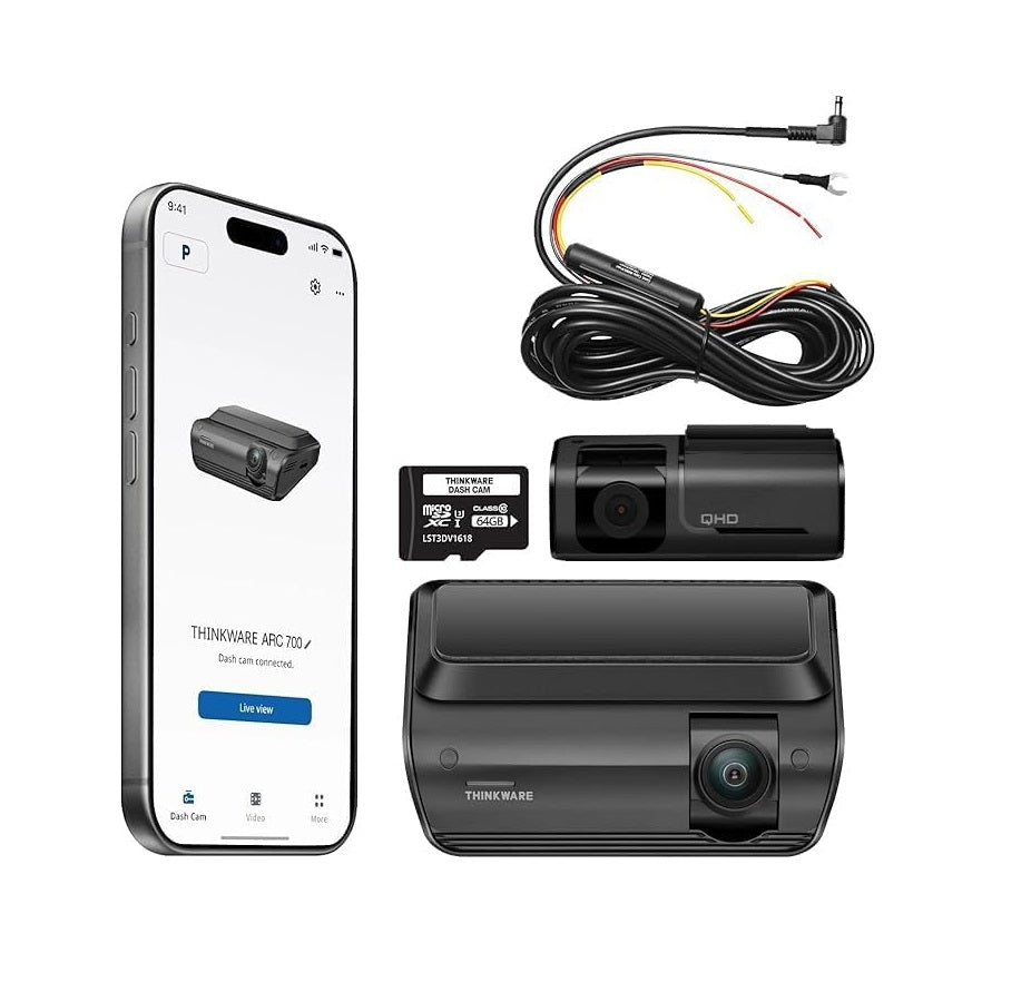 Thinkware ARC700 Dash Camera, 4K+2K @ 30fps, 64GB, WiFi, GPS