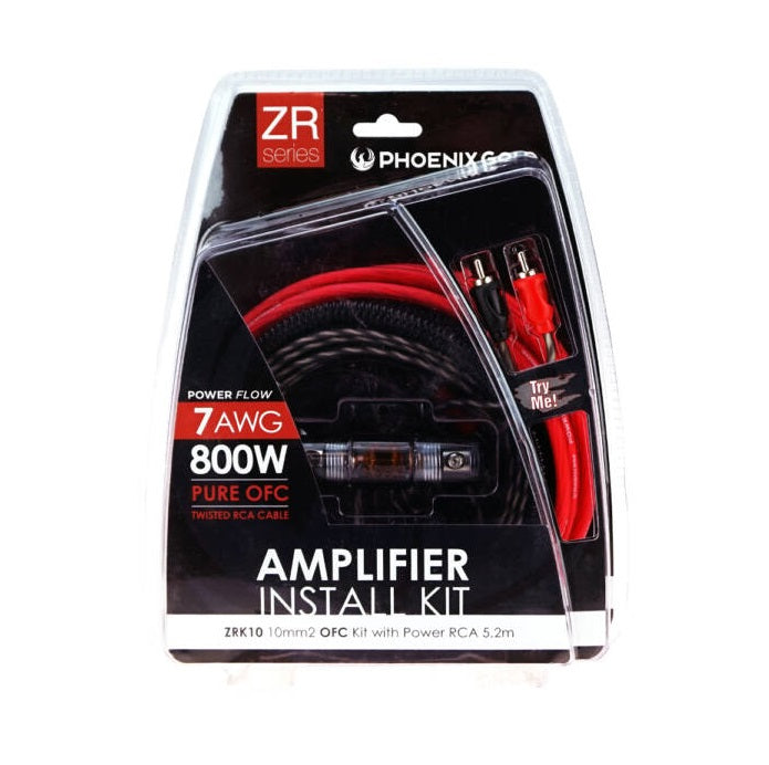 Phoenix Gold ZRK10 7 Gauge Oxygen Free Copper (OFC) Amplifier Wiring Kit