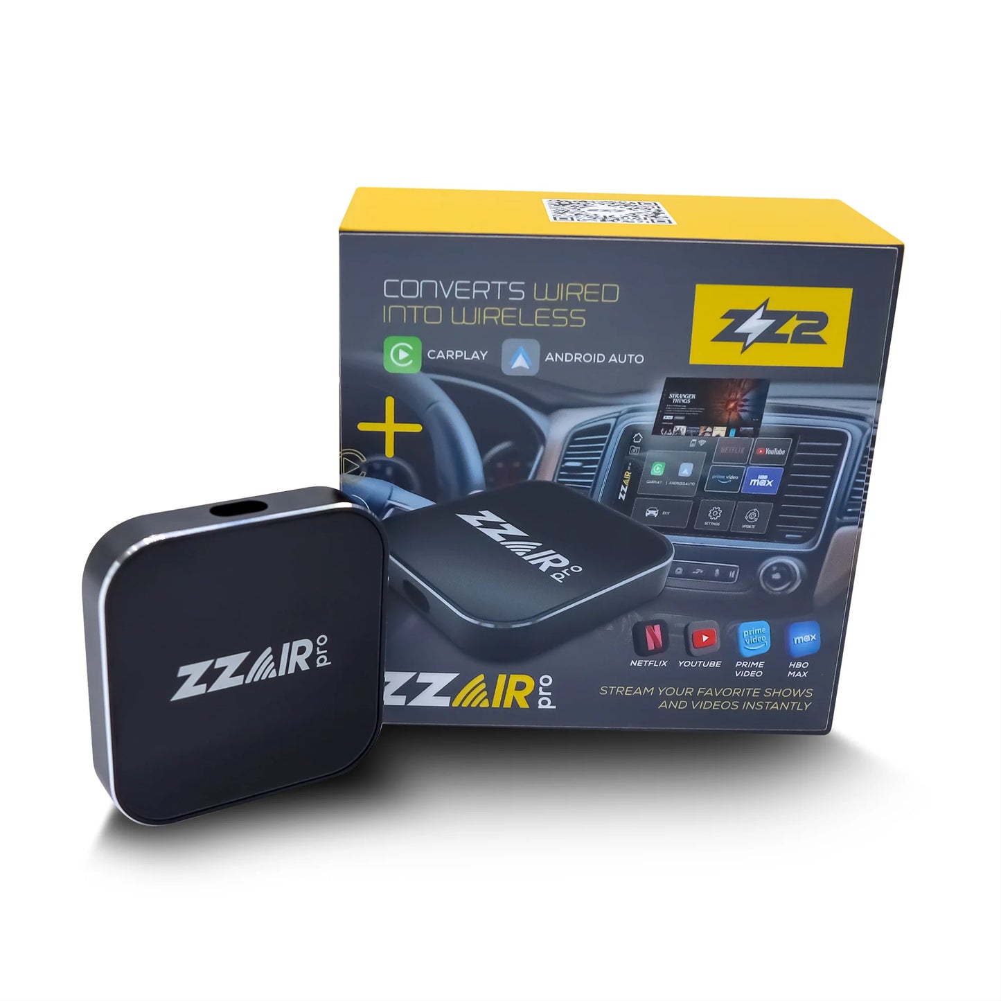 ZZ-2 ZZAIR-PRO Wireless Apple CarPlay & Android Auto Adapter and Media Box