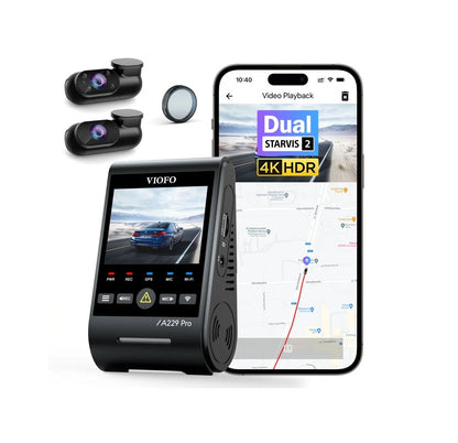 Viofo A229 PRO 3CH Dash Camera, 4K+1080p+2K @ 30fps, WiFi, GPS