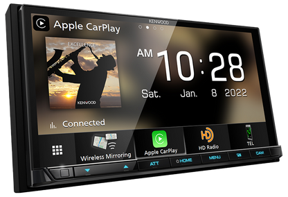 Kenwood Excelon DMX908S Multimedia Receiver, 7", Wireless AA & CP, HDMi, Maestro, HD Radio, 5 Volt RCA, 2 Year Warranty