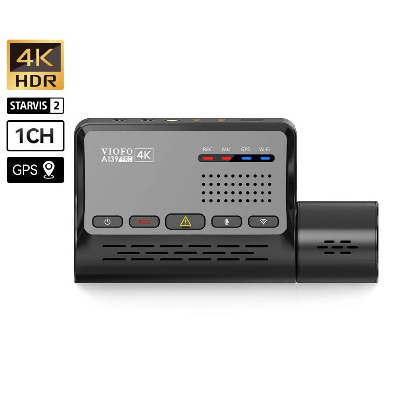 Viofo A139 PRO 1CH Dash Camera, 4K @ 30fps, WiFi, GPS - Lockdown Security