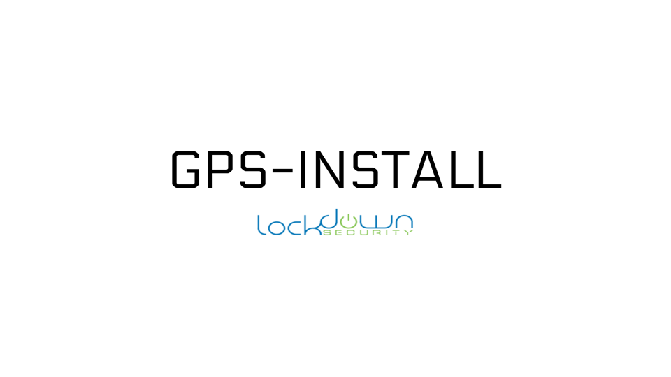 GPS Tracking Installation, GPS-Install
