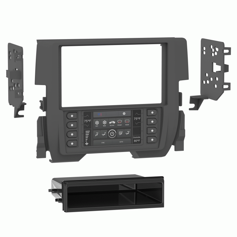 Metra 99-7821B 2016 - 2021 Honda Civic (Excluding LX Models) Single and Double DIN Dash Kit - Lockdown Security