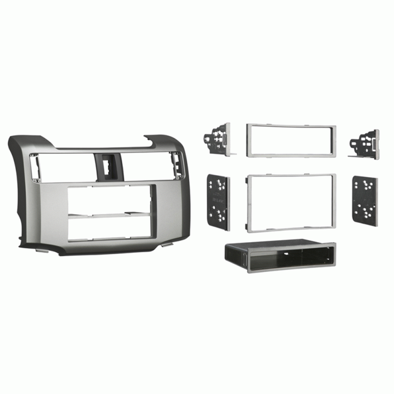 Metra 99-8227S 2010 - Up Toyota 4Runner Single and Double DIN Dash Kit | Silver - Lockdown Security