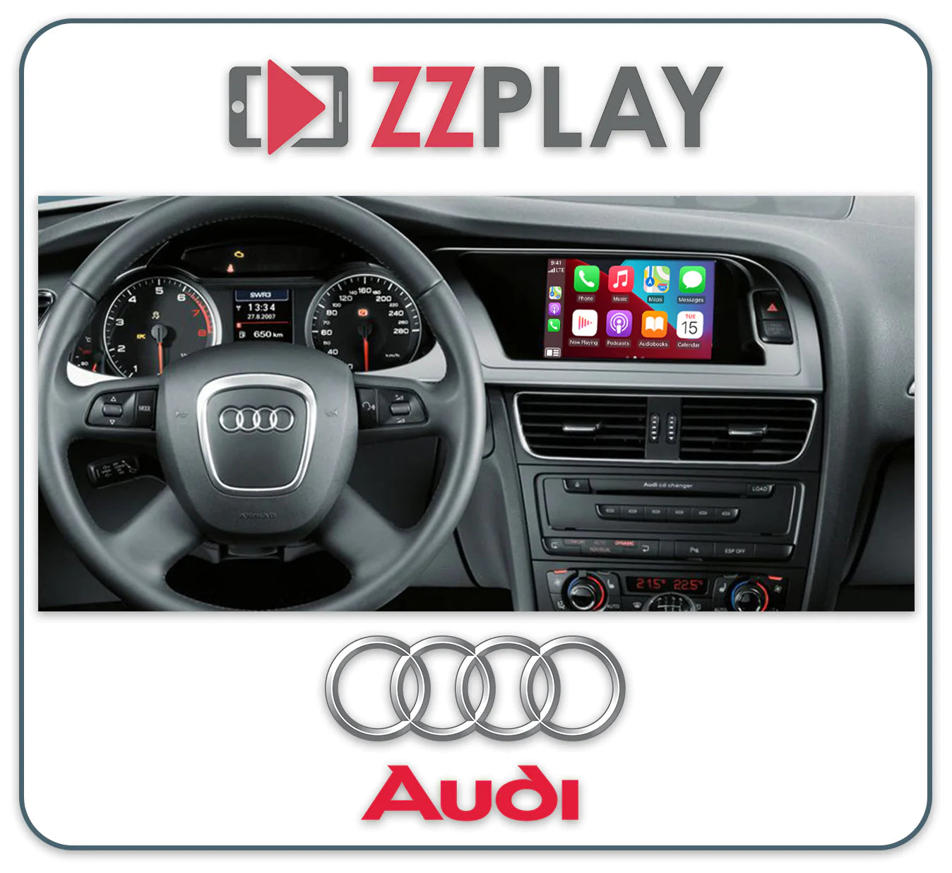 ZZ-2 IT3-MMI3G-A6/Q7 Wireless CarPlay and Android Auto Interface - Lockdown Security